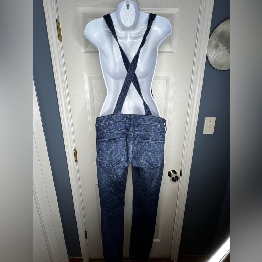 Hollister Women’s Small Dark Denim Blue Jeans Overalls Jumper S - Picture 11 of 14